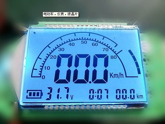 Electric vehicle instrument LCD display